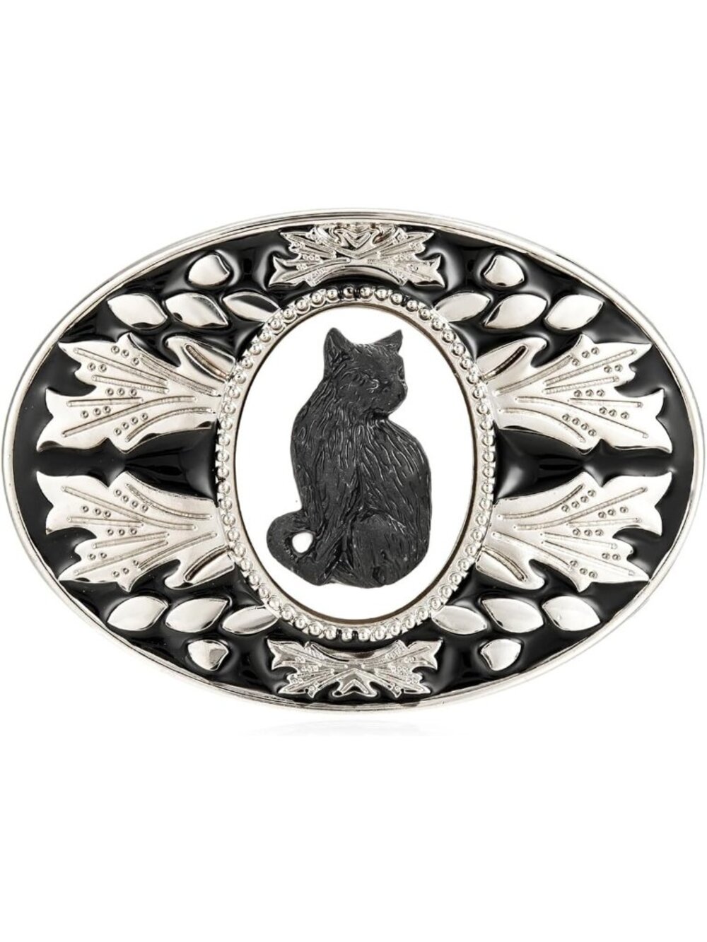Unisex D-cat Pattern Vintage American Western Cowboy Turquoise Stone Belt Buckle